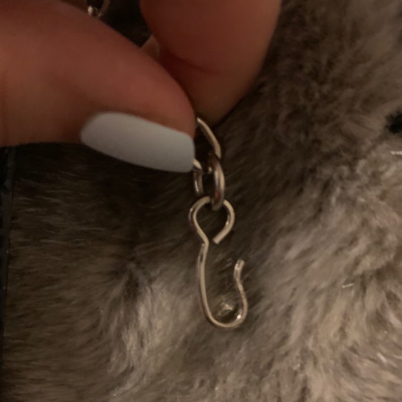 NEW-Silver chain  belt with leather pouch - Picture 3 of 9